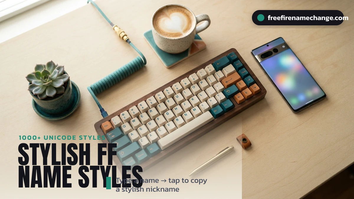 Free Fire stylish name generator with 1000+ Unicode nickname styles
