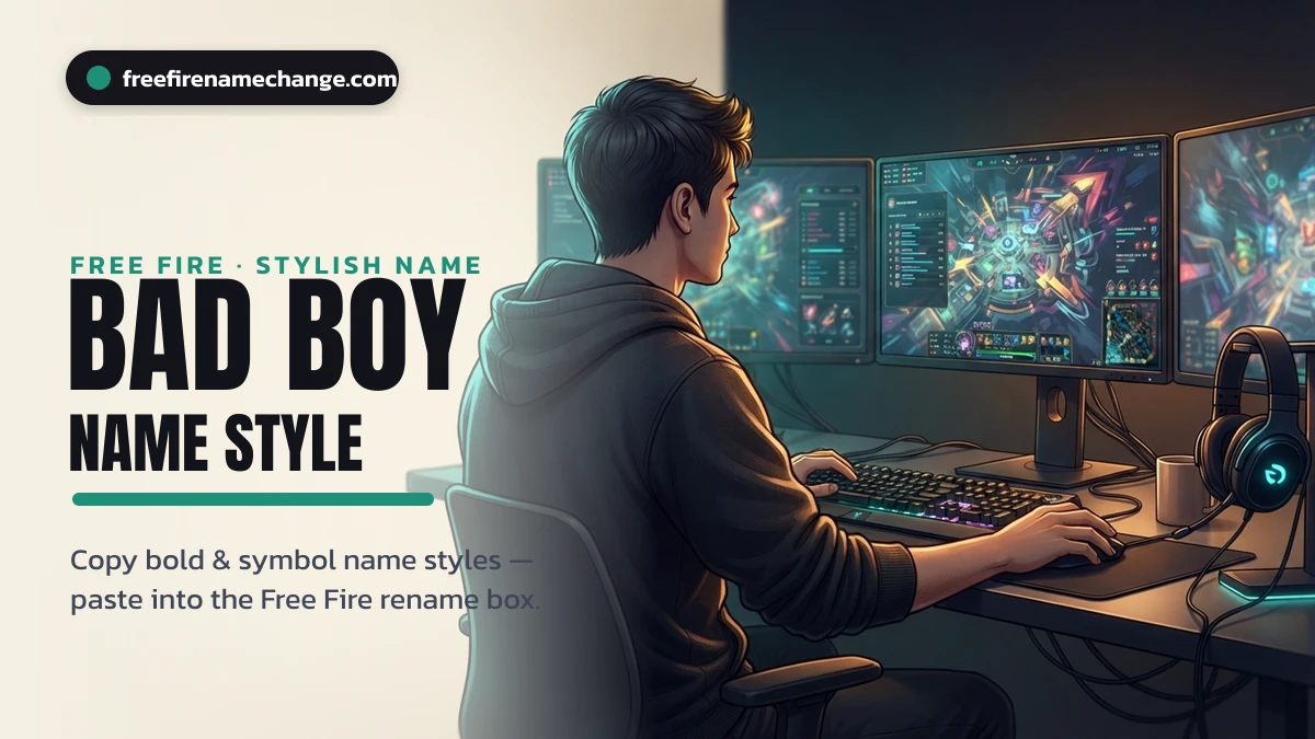 Bad Boy stylish name for Free Fire to copy and paste