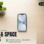 Free Fire blank and space name generator with adjustable length