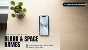 Free Fire blank and space name generator with adjustable length