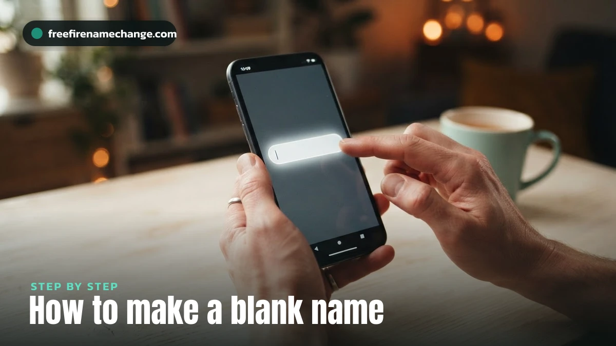 How to make a blank Free Fire name step by step
