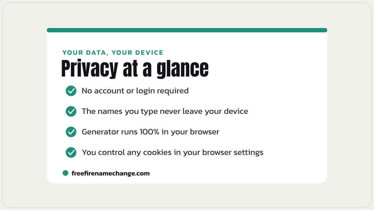 FreeFireNameChange privacy key points at a glance