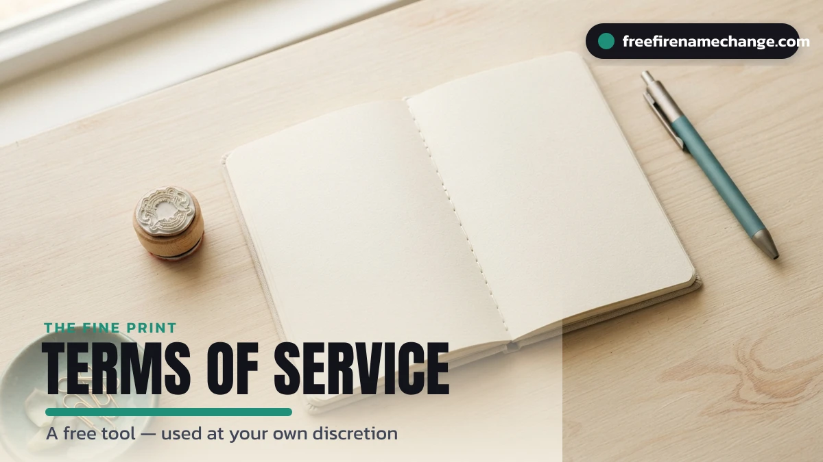 FreeFireNameChange terms of service for the free Free Fire name tool
